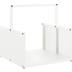 vidaXL Brandhoutrek 40x40x40 cm koudgewalst staal wit
