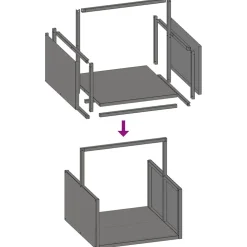 vidaXL Brandhoutrek 40x40x40 cm koudgewalst staal wit