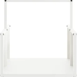 vidaXL Brandhoutrek 40x40x40 cm koudgewalst staal wit