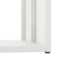 vidaXL Brandhoutrek 40x40x40 cm koudgewalst staal wit