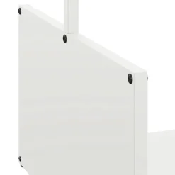 vidaXL Brandhoutrek 40x40x40 cm koudgewalst staal wit
