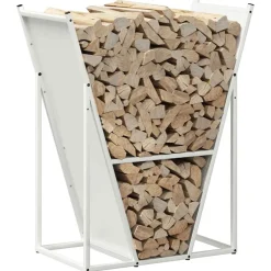 vidaXL Brandhoutrek 69,5x35x81 cm koudgewalst staal olijfgroen
