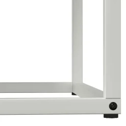 vidaXL Brandhoutrek 69,5x35x81 cm koudgewalst staal wit