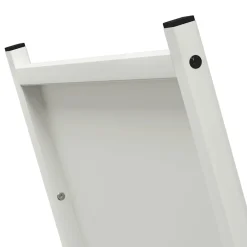 vidaXL Brandhoutrek 69,5x35x81 cm koudgewalst staal wit