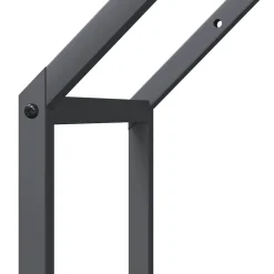 vidaXL Brandhoutrek 40x25x60 cm koudgewalst staal antracietkleurig