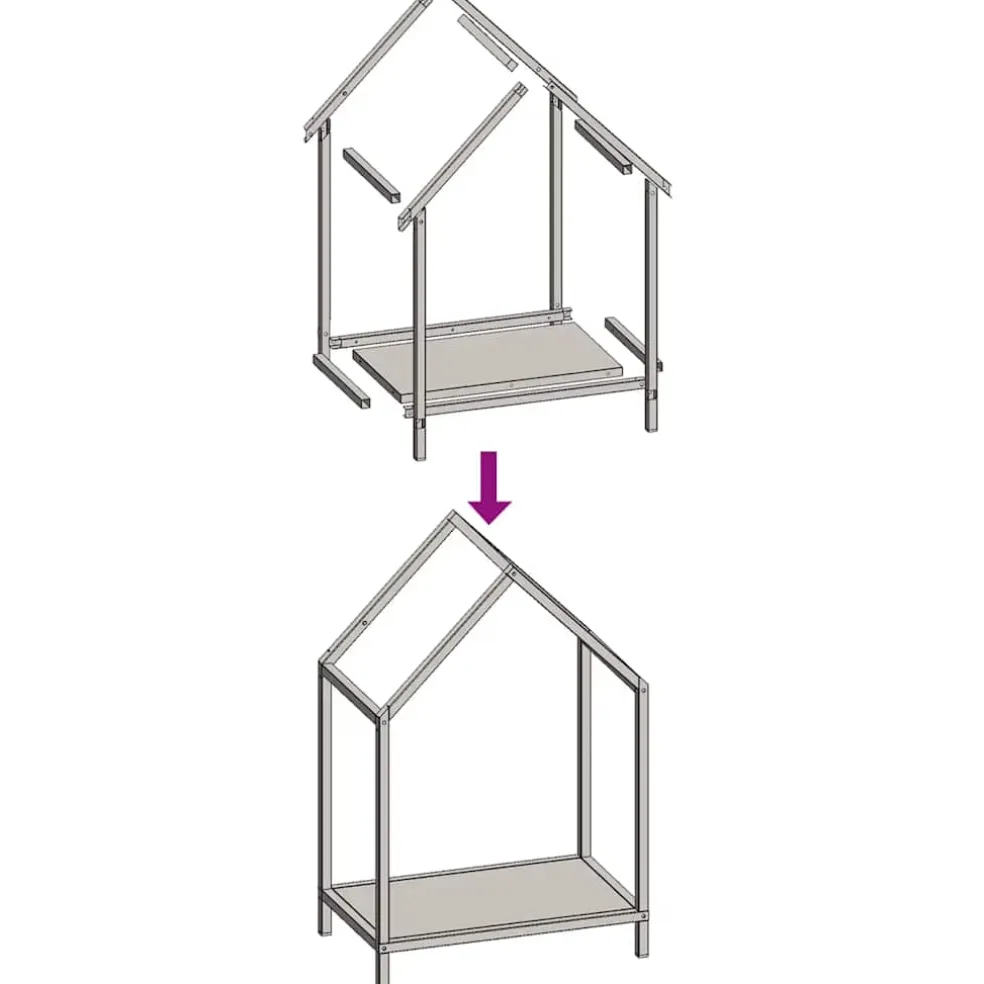 vidaXL Brandhoutrek 25x25x60 cm koudgewalst staal wit