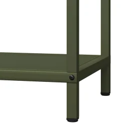 vidaXL Brandhoutrek 40x25x60 cm koudgewalst staal olijfgroen