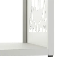 vidaXL Brandhoutrek 50x25x60 cm koudgewalst staal wit