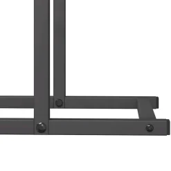 vidaXL Brandhoutrek 50x25x60 cm koudgewalst staal zwart