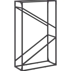 vidaXL Brandhoutrek 60x25x100 cm koudgewalst staal zwart