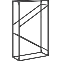 vidaXL Brandhoutrek 60x25x100 cm koudgewalst staal zwart