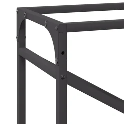 vidaXL Brandhoutrek 60x25x100 cm koudgewalst staal zwart