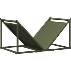 vidaXL Brandhoutrek 70x43x34,5 cm koudgewalst staal olijfgroen