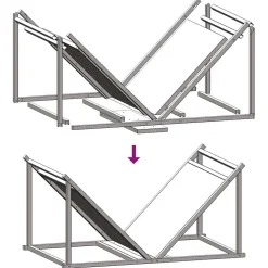 vidaXL Brandhoutrek 70x43x34,5 cm koudgewalst staal zwart