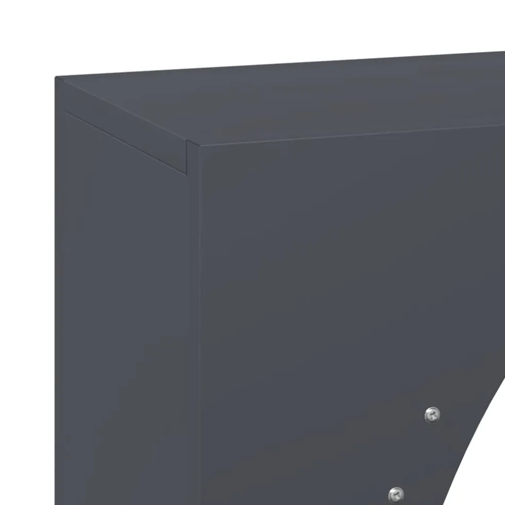 vidaXL Brandhoutrek 50x23x100 cm koudgewalst staal antracietkleurig