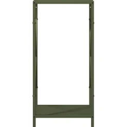 vidaXL Brandhoutrek 60x25x100 cm koudgewalst staal wit