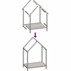 vidaXL Brandhoutrek 40x25x60 cm koudgewalst staal zwart