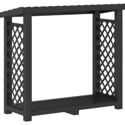 vidaXL Brandhoutrek 114 x 46 x 101 cm PP Antraciet
