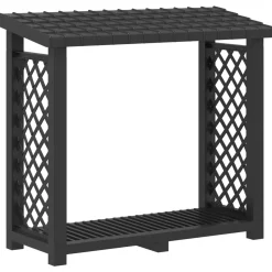 vidaXL Brandhoutrek 114 x 46 x 101 cm PP Antraciet