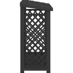 vidaXL Brandhoutrek 114 x 46 x 101 cm PP Antraciet