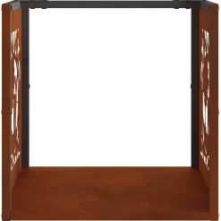 vidaXL Brandhoutrek 40x40x40 cm weervast staal