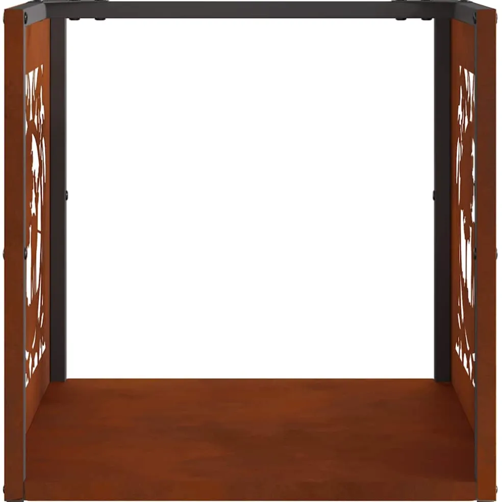 vidaXL Brandhoutrek 40x40x40 cm weervast staal
