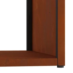 vidaXL Brandhoutrek 40x40x40 cm weervast staal