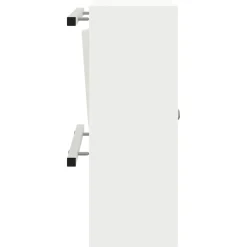 vidaXL Brievenbus met opslag met de deur Wit 30 x 20 x 55 cm Staal