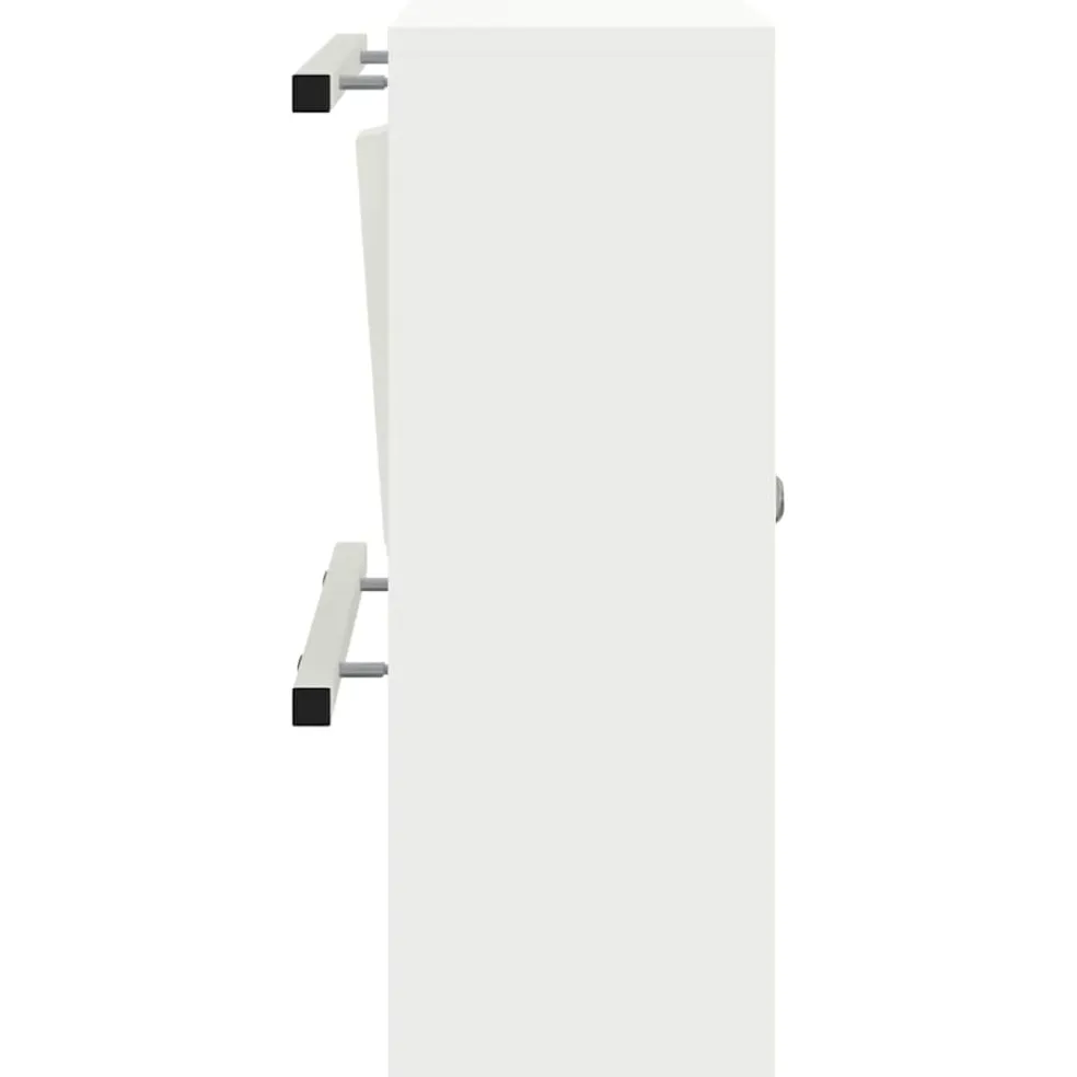 vidaXL Brievenbus met opslag met de deur Wit 30 x 20 x 55 cm Staal