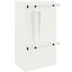 vidaXL Brievenbus met opslag met de deur Wit 30 x 20 x 55 cm Staal