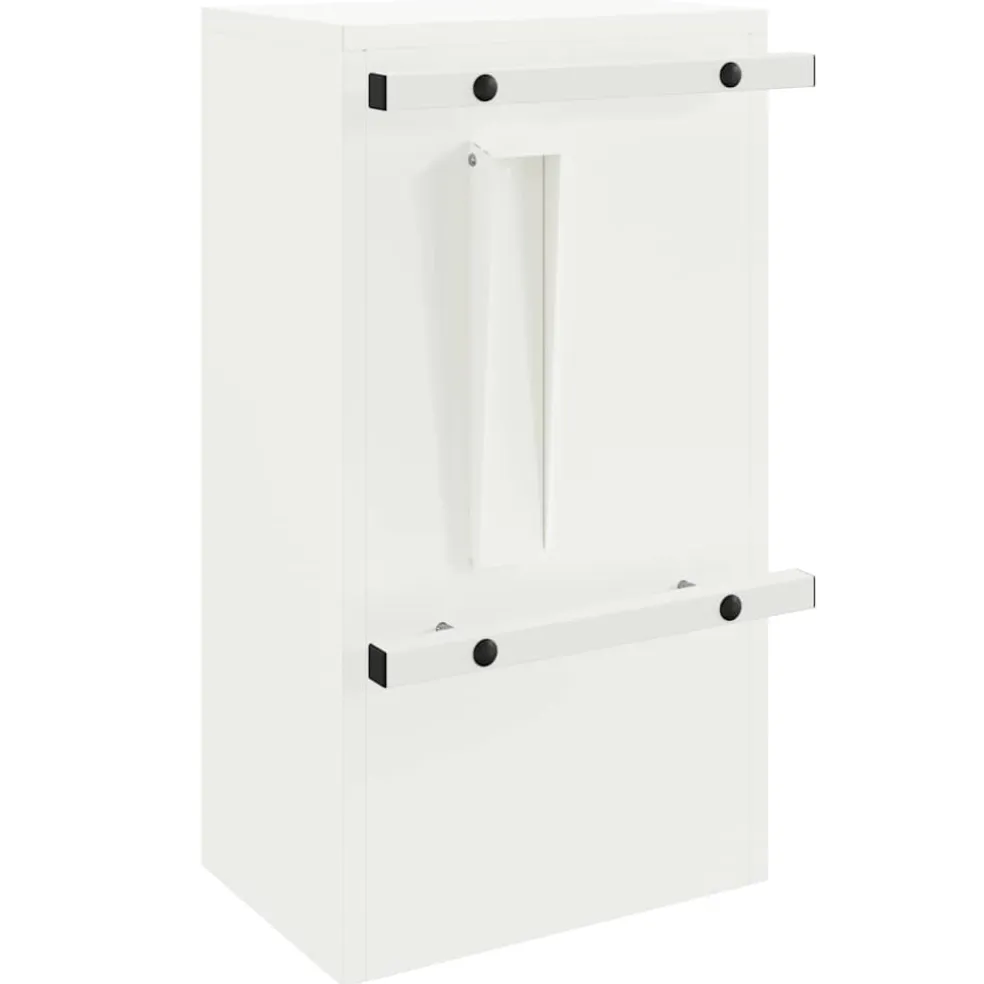 vidaXL Brievenbus met opslag met de deur Wit 30 x 20 x 55 cm Staal