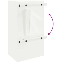 vidaXL Brievenbus met opslag met de deur Wit 30 x 20 x 55 cm Staal