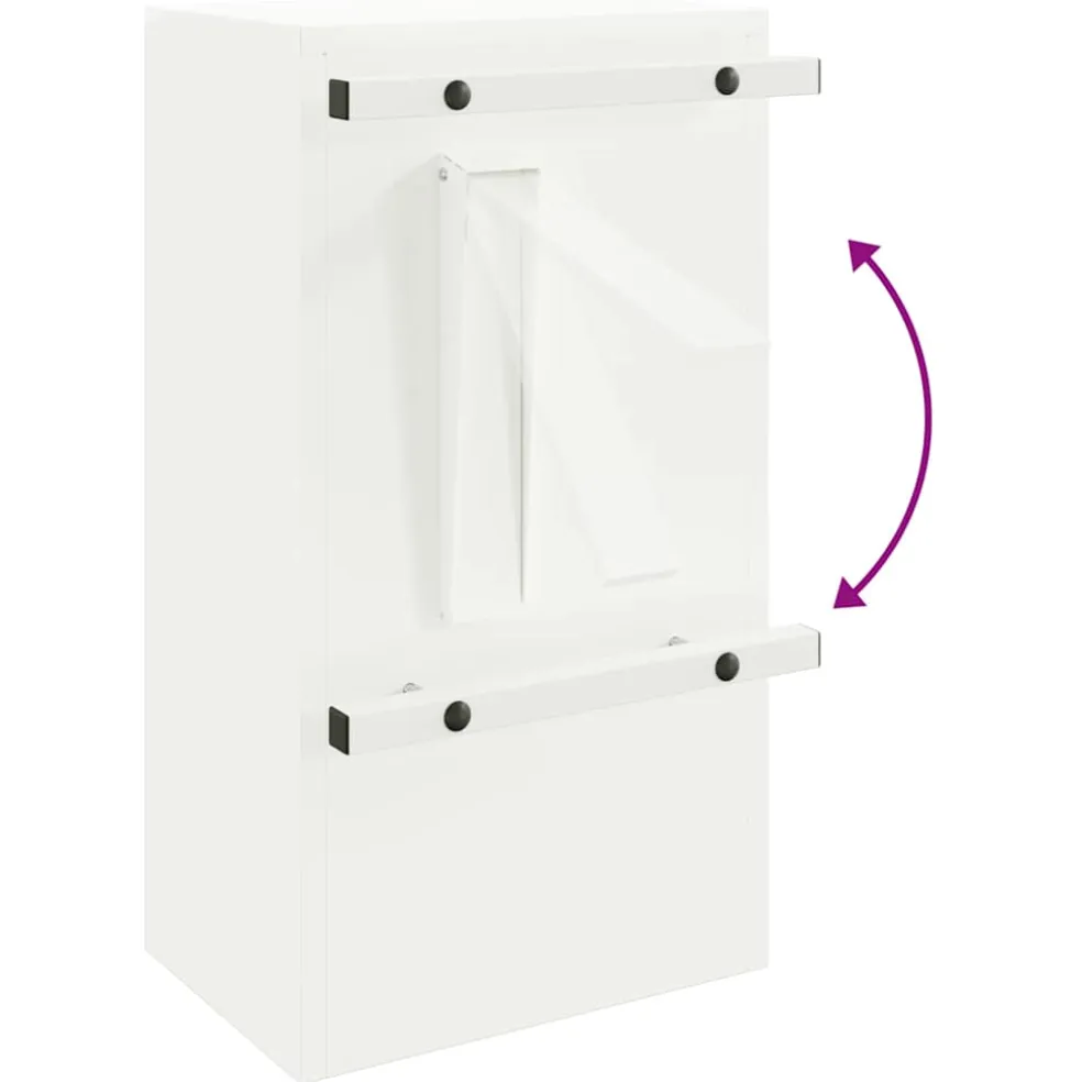 vidaXL Brievenbus met opslag met de deur Wit 30 x 20 x 55 cm Staal
