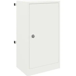 vidaXL Brievenbus met opslag met de deur Wit 30 x 20 x 55 cm Staal
