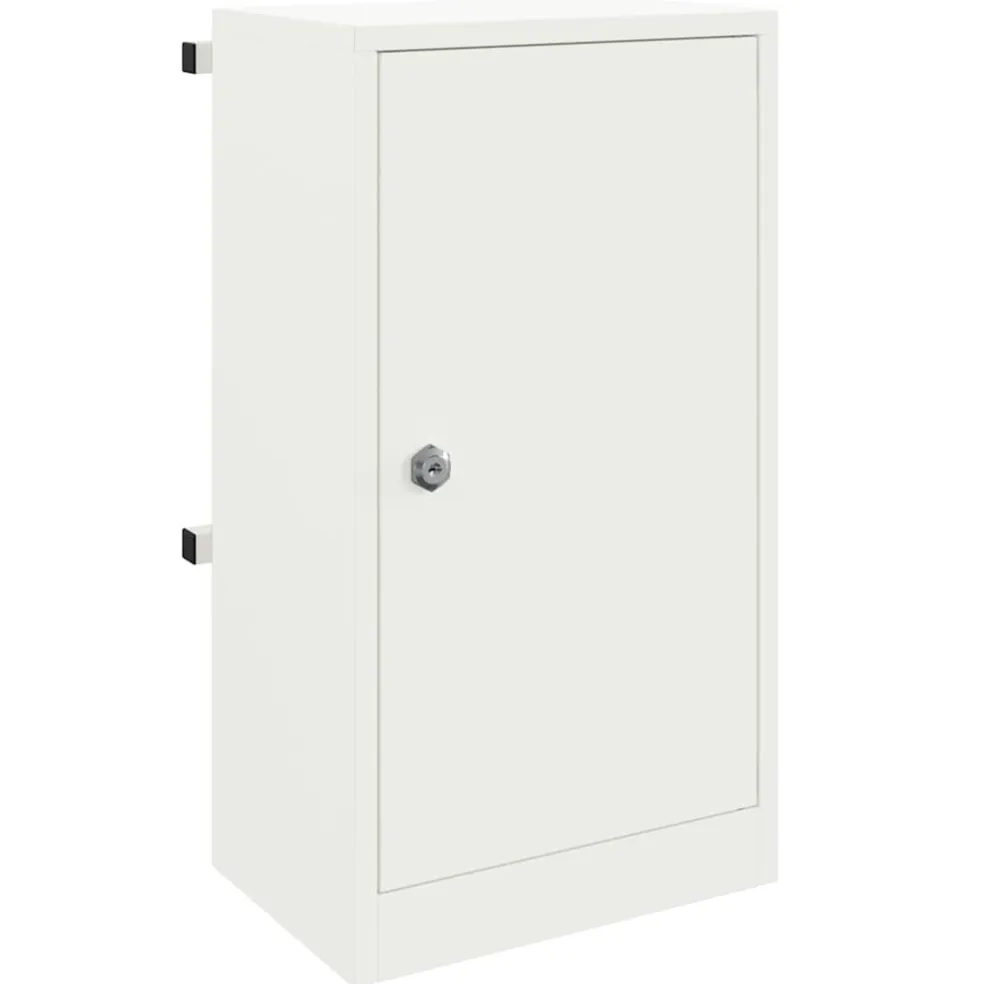 vidaXL Brievenbus met opslag met de deur Wit 30 x 20 x 55 cm Staal