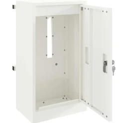 vidaXL Brievenbus met opslag met de deur Wit 30 x 20 x 55 cm Staal