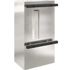 vidaXL Brievenbus met opslag Zilver 30 x 20 x 55 cm Roestvrij staal