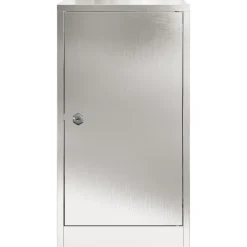 vidaXL Brievenbus met opslag Zilver 30 x 20 x 55 cm Roestvrij staal