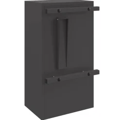 vidaXL Brievenbus met opslag met de deur Zwart 30 x 20 x 55 cm Staal