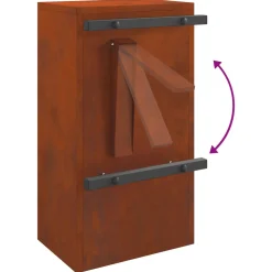 vidaXL Brievenbus met opslag Roestig 30 x 20 x 55 cm weervast staal