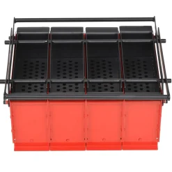 vidaXL Brikettenpers voor papier 38x31x18 cm staal zwart en rood