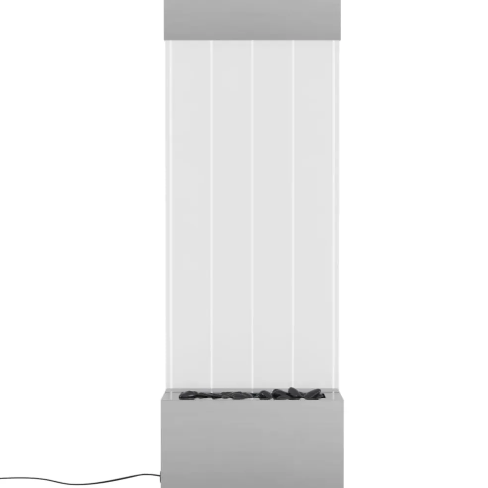 vidaXL Bubbelzuil met RGB LED's 110 cm roestvrij staal en acryl