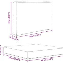vidaXL Buiten bankkussen Polyester Zwart 60 x 60 cm