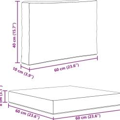 vidaXL Buiten bankkussen Polyester Zwart 60 x 60 cm