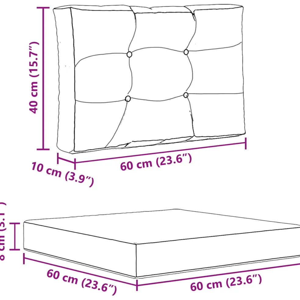vidaXL Buiten bankkussen Polyester Grijs 60 x 60 cm