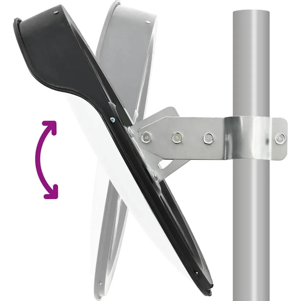 vidaXL Buiten Convex Verkeersspiegel Zwart Ø45 cm Polycarbonaat