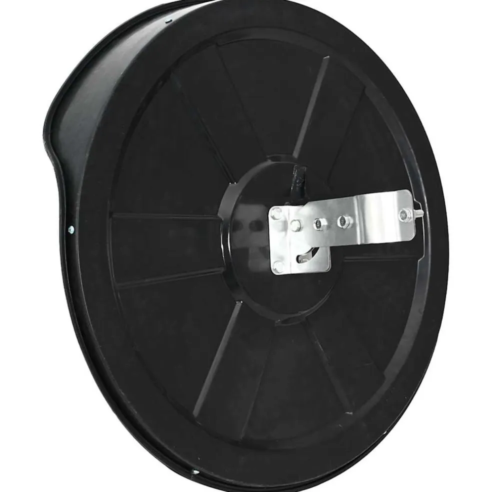 vidaXL Buiten Convex Verkeersspiegel Zwart Ø45 cm Polycarbonaat