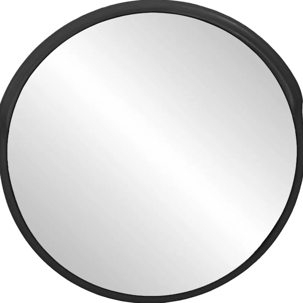 vidaXL Buiten Convex Verkeersspiegel Zwart Ø45 cm Polycarbonaat