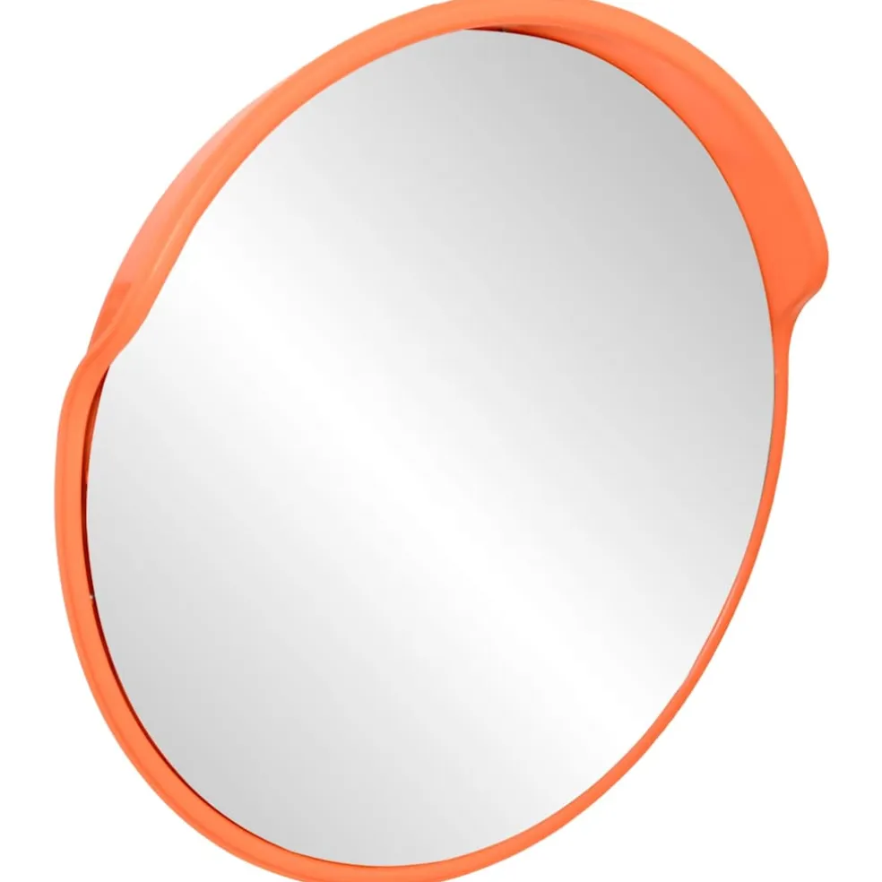 vidaXL Buiten Convex Verkeersspiegel Oranje Ø30 cm Polycarbonaat