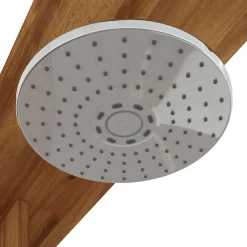 vidaXL Buitendouche 219 cm Massief acaciahout en roestvrij staal